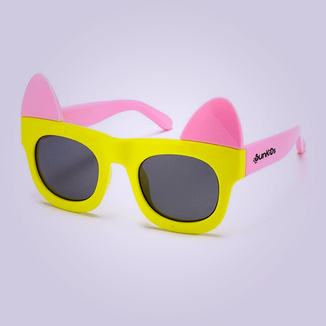 Lançamento Premium: Óculos de Sol Flexível Infantil - Cat Ears