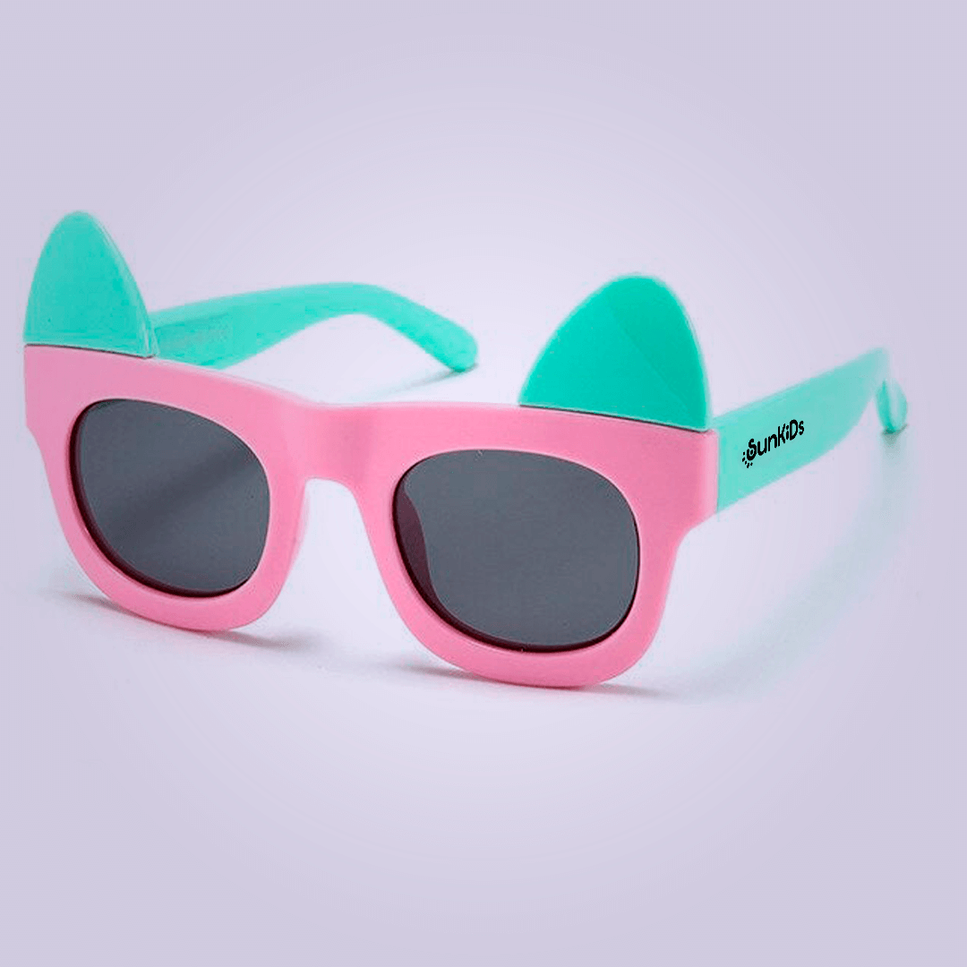 Lançamento Premium: Óculos de Sol Flexível Infantil - Cat Ears