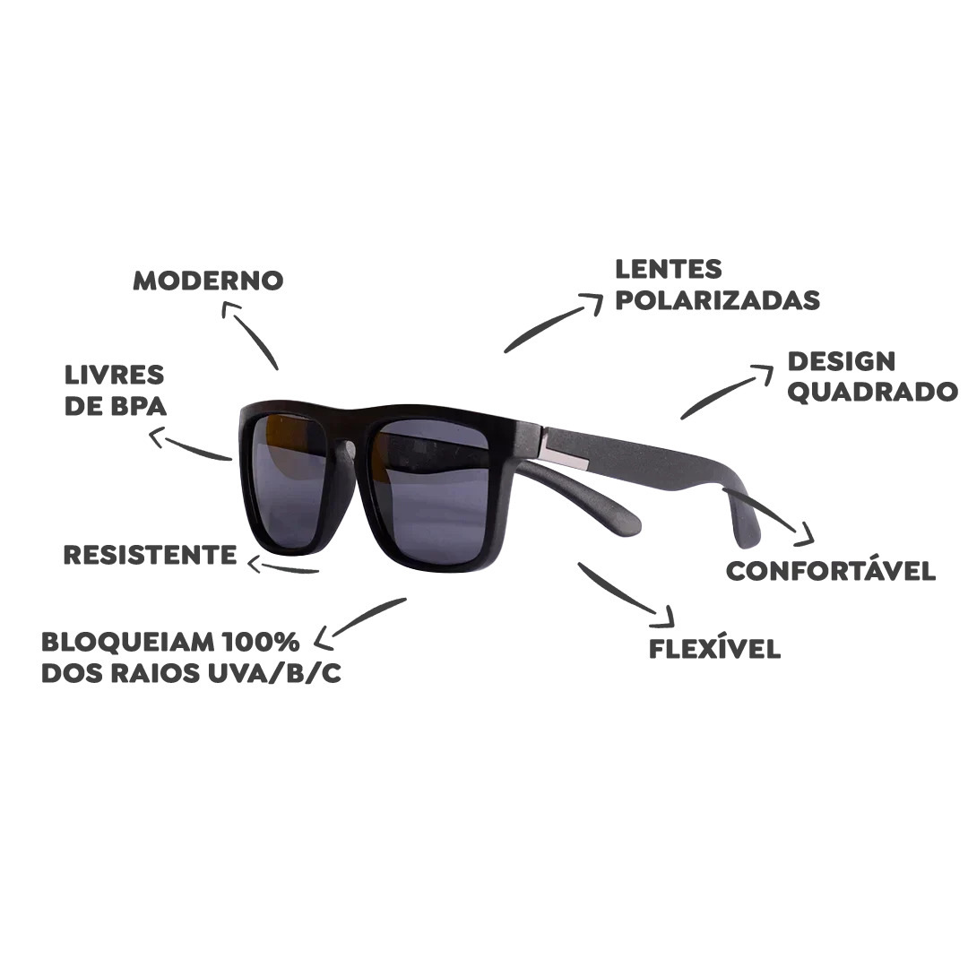 Óculos de Sol Flexível Blade - ADULTO (KIT 2)