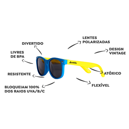 Óculos de Sol Infantil Flexível - SunKids - Envio Flash Grátis
