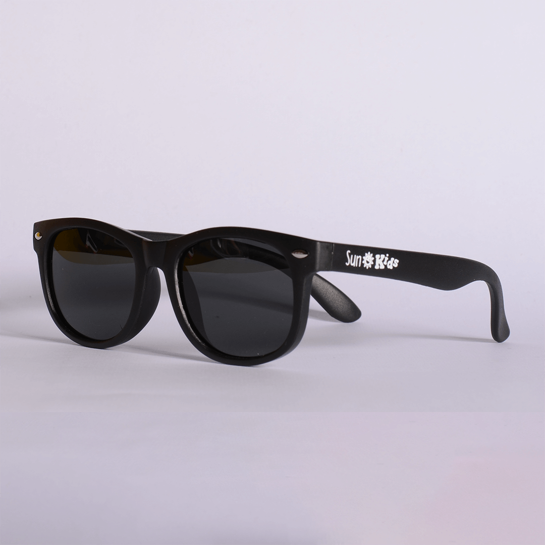 Óculos Flexível de Sol - SunKids - PROMOÇÃO - Fosco Preto - Quadrado - SunKids